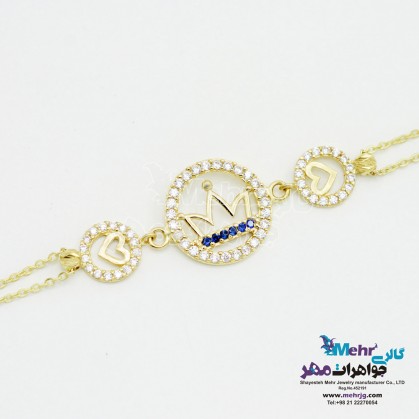 Gold Bracelet - Crown Design-SB0036